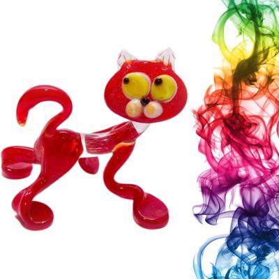 Фигурка из стекла Котик Гиммельвальд