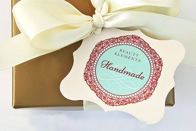 Бирка для упаковки "Handmade" французского стиля