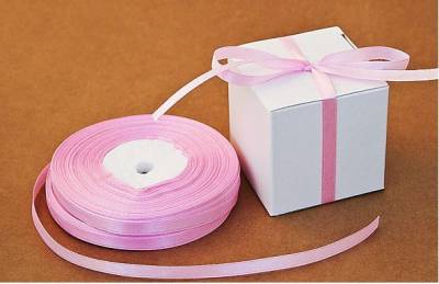 Лента атласная розовая ширина 5 мм