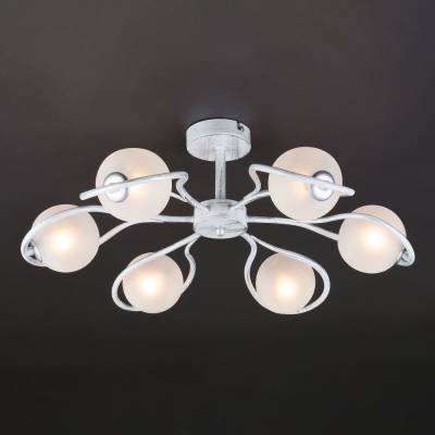 Купить Потолочная люстра Eurosvet Camomile 70089/6 белый с серебром Ехецкель