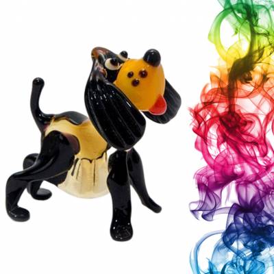 Стеклянная статуэтка Собака Гисвил