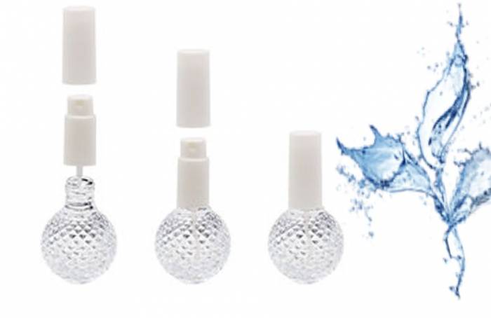 Стеклянный флакон с пластиковым распылителем "Диона белая" 10 мл