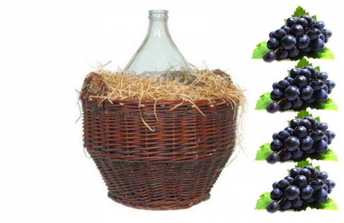 Баллон в плетеной корзине 10л Дебют