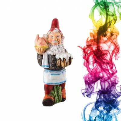 Садовая фигура купить Гном официант высота 71 см груша