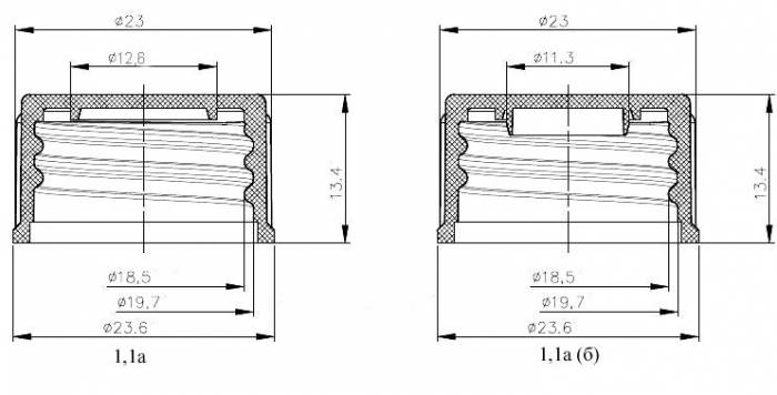 Крышка Медико винтовая Ф 20 мм с уплотнительным кольцом