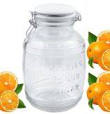 Стеклянная банка с бугельной керамической крышкой 4100мл Пион 