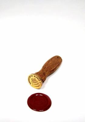 Сургучная печать с днём рождения и изображением торта