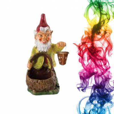 Садовая фигура купить Гном с корзиной высота 70 см смородина