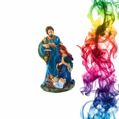  Садовая фигура купить Вертеп высота 83 см клубника