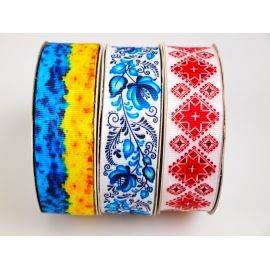 Лента репс 2.5см Орнамент