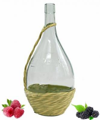 Бутылка BUFIA оплетенная с ручкой 2 литра Клюки