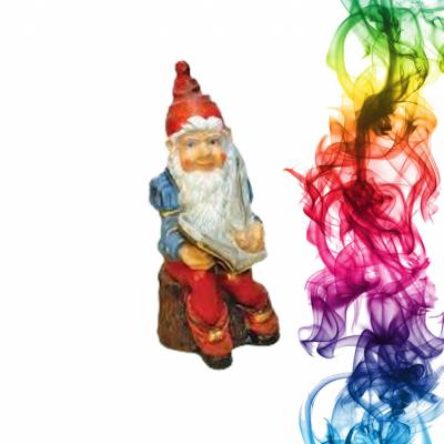 Садовая фигура купить Гном писатель высота 83 клубника