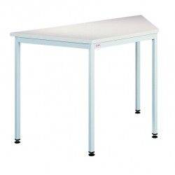 Металлический офисный стол трапецевидной формы