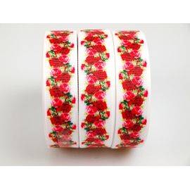 Лента репс 2.5см Розы