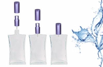 Стеклянный флакон &quot;Беллона фиолетовая&quot; 100 мл с распылителем и колпачком из метала