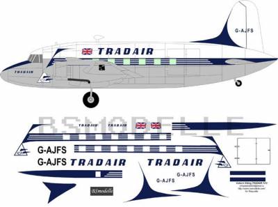 Деколь для авиамодели-Викерс Викинг TRAD Air 1\72