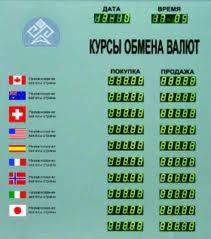  Электронное табло курсов валют