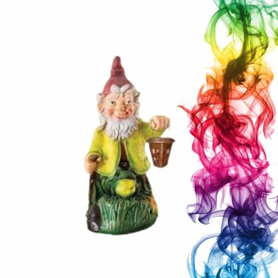 Садовая фигура купить  Гном на рыбалке высота 28 см смородина