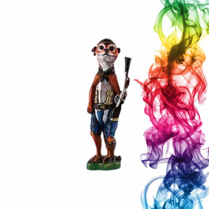 Садовая фигура купить Суслик с ружьем высота 63 см орех