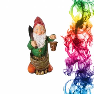 Садовая фигура купить Гном старатель высота 80 см лайм