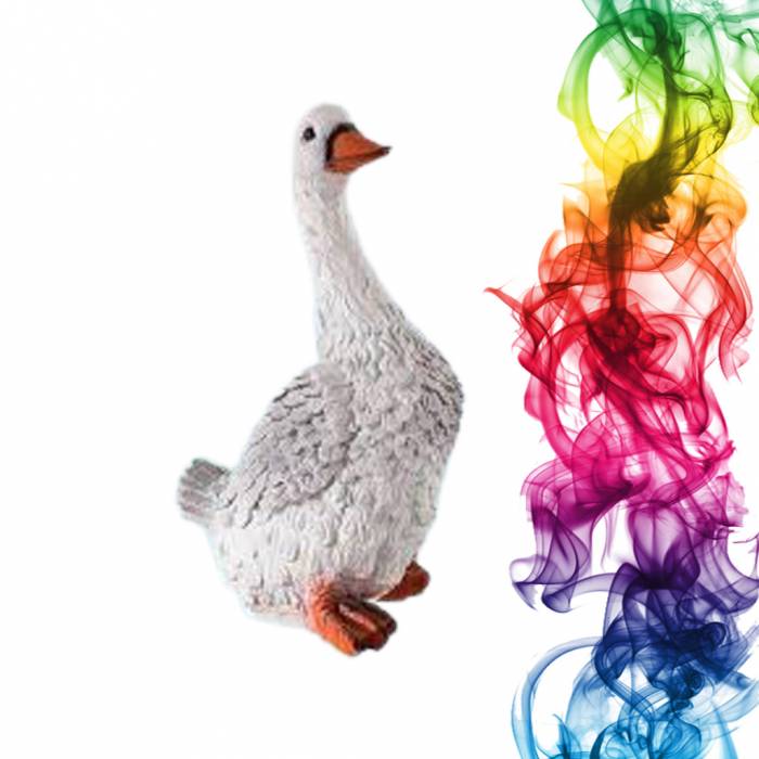 Садовая фигура купить Гусь высота 78 см хурма