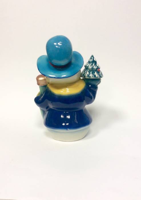 Бутылка керамическая для разлива алкогольной продукции Снеговик-Боровик 0.7 литра