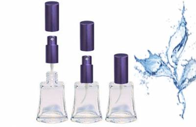 Стеклянная бутылочка для духов "Ора фиолетовая" 10 мл с распылителем и колпачком из металла 