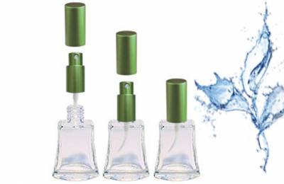 Стеклянная бутылочка для духов "Ора зеленая" 10 мл с распылителем и колпачком из металла 
