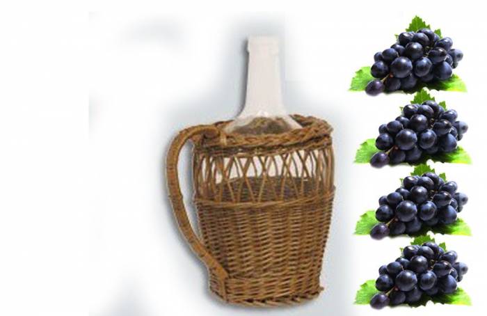 Бутылка в плетёной корзинке с ручкой 1л Орион