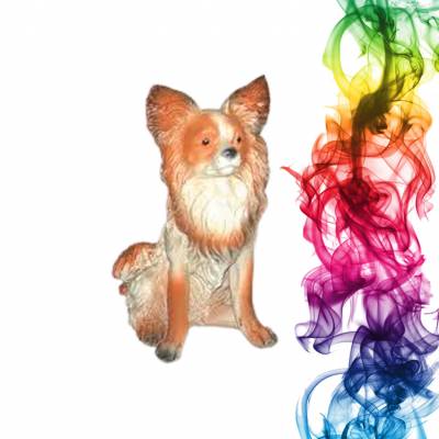 Садовая фигура купить Чихуахуа высота 32 см смородина