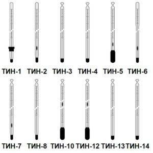 ТЕРМОМЕТРЫ ДЛЯ ИСПЫТАНИЯ НЕФТЕПРОДУКТОВ ТИН-4 №1