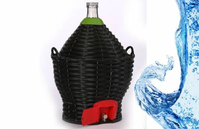 Бутыль-демиджон с краном и пластиковой крышкой объёмом 23 литра, Италия 1 1