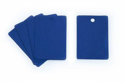 Набор синих декоративных прямоугольных бирок