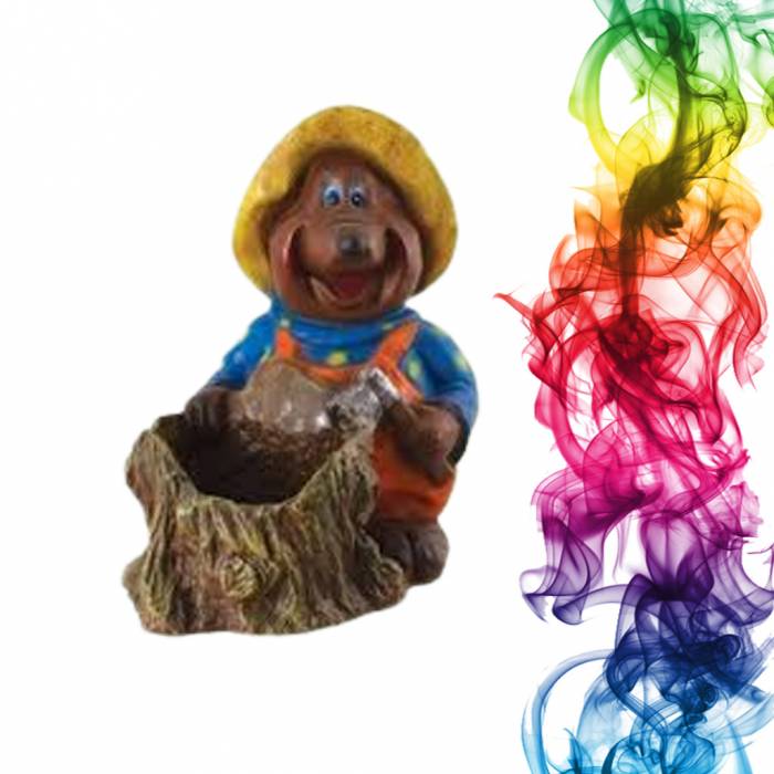 Садовая фигура купить Крот с корзиной высота 47 см облепиха