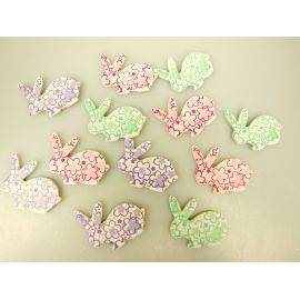 Цветистые зайчики на липучке 4 см