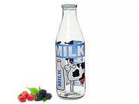 Бутылка стеклянная Грааль, молоко, 1000 мл. Людмила