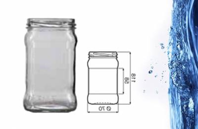 Стеклянная банка с крышкой-закруткой Горошек 0,32 л 1