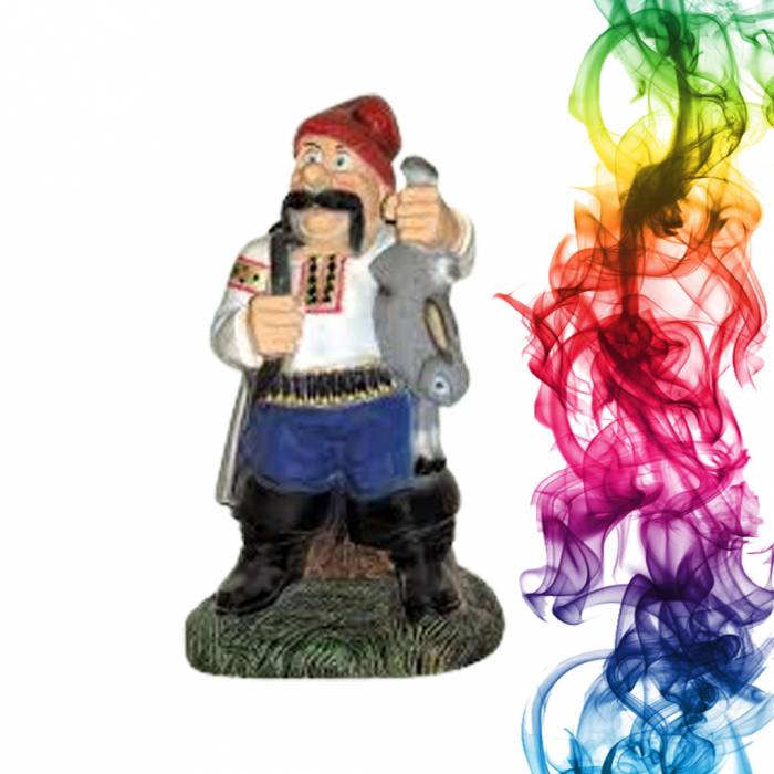 Садовая фигура купить Козак охотник высота 89 см облепиха