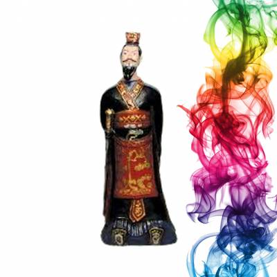 Садовая фигура купить Самурай высота 128 см сирень