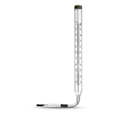 Термометр технический ртутный угловой диапазон от 0 до 350 и длиной нижней части 201мм цена деления 5 Ахелой