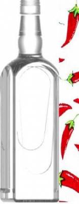 Квадратная стеклянная бутылка для коньяка 700 мл RECTANGULAR Аюд