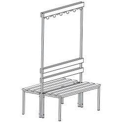 Скамья гардеробная с вешалкой двухсторонняя Церера