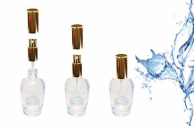 Флакон "Вестина золотая" 50 мл с распылителем и крышкой из метала