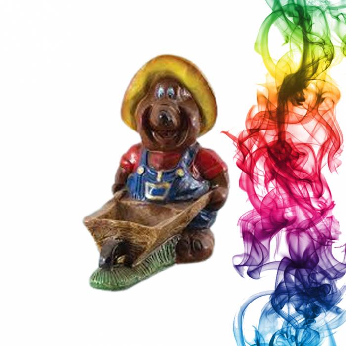 Садовая фигура купить Крот с тачкой высота 47 см айва