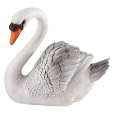 Садовая фигура купить Лебедь шипун высота 35 см крыжовник