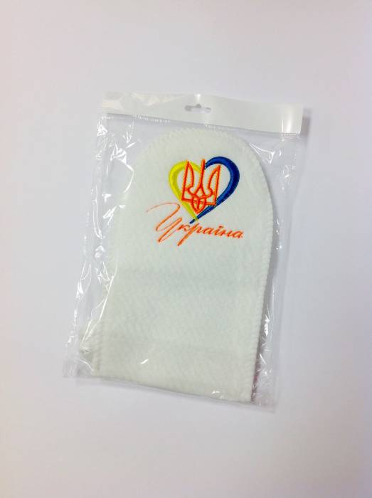 Рукавица банная с вишивкой в украинском стиле купить в интернет-магазине Киев 1