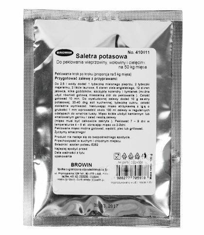 Купити Купити Калиевая селитра для засолки мяса 100 грамм Тшебовниско в Україні в Україні