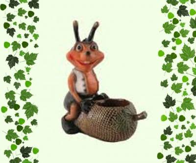 Кашпо из полистоуна купить Муравей высота 48 см манго