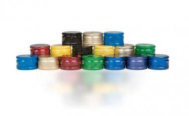 Колпак алюминиевый с нанесением логотипа 28х17 мм Кензов с винтовой резьбой