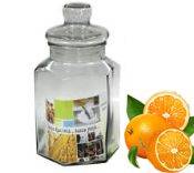 Банка шестиугольная с резьбой и стеклянной крышкой 5500мл Немезия 